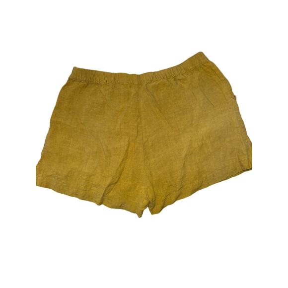 Eve Gravel Eve by the sea olive green women's linen shorts size large size - Picture 2 of 6
